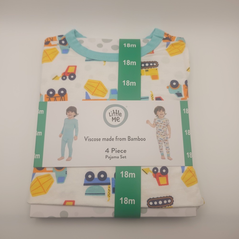 Little Me Toddler Viscose Made From Bamboo 4 Piece Pajama Set  Size 18m New